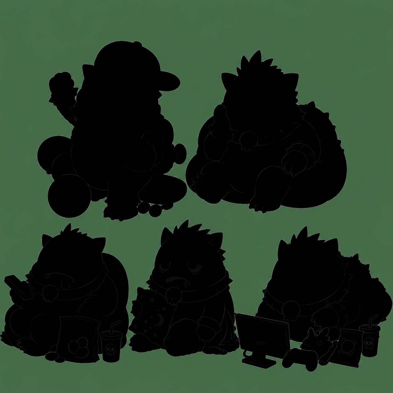 敵モンスターのシルエット